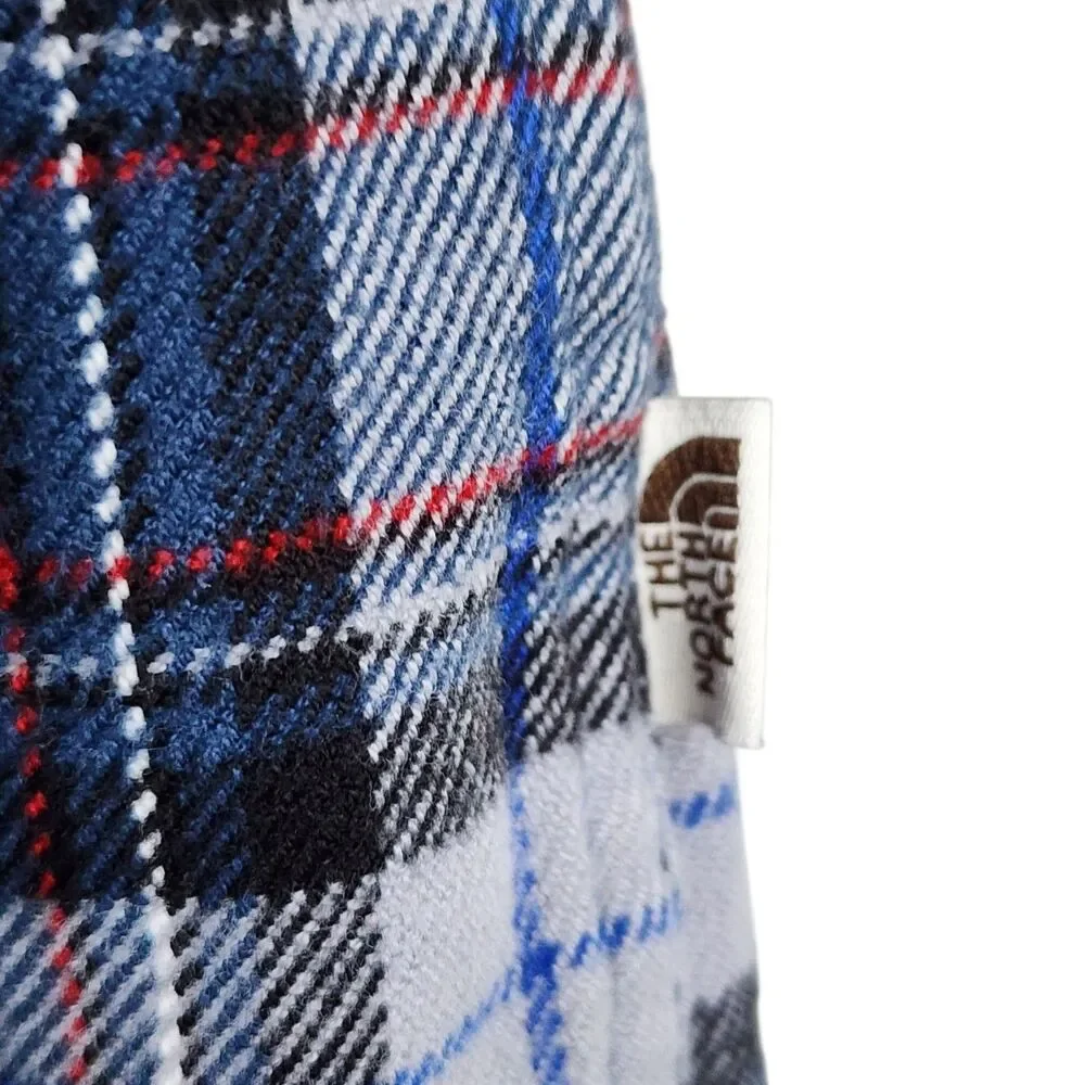 The North Face Flannel Shirt Mens Medium M Blue Gray Plaid Long Sleeve Cotton